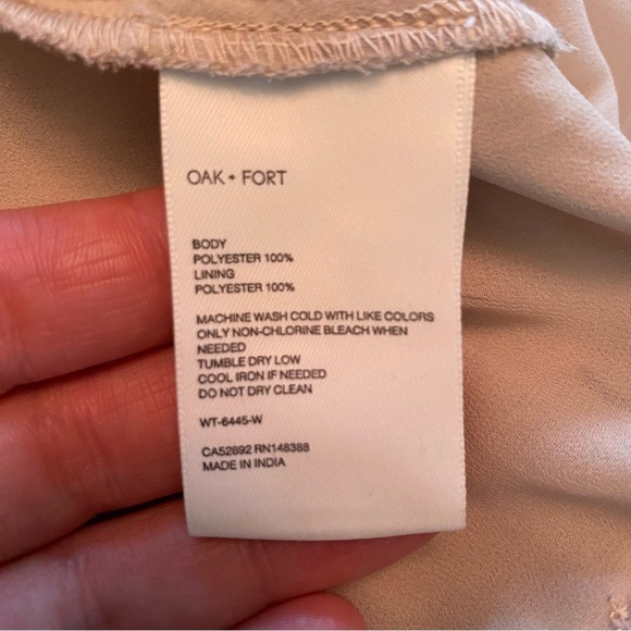 Oak + Fort blouse Long Sleeve V neck floral Blouse empire waist - Picture 8 of 9